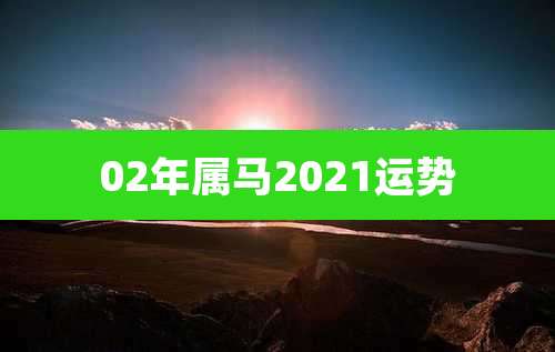 02年属马2021运势