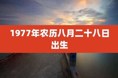 1977年农历八月二十八日出生