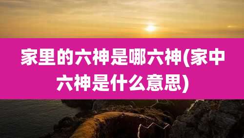 家里的六神是哪六神(家中六神是什么意思)