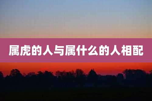 属虎的人与属什么的人相配