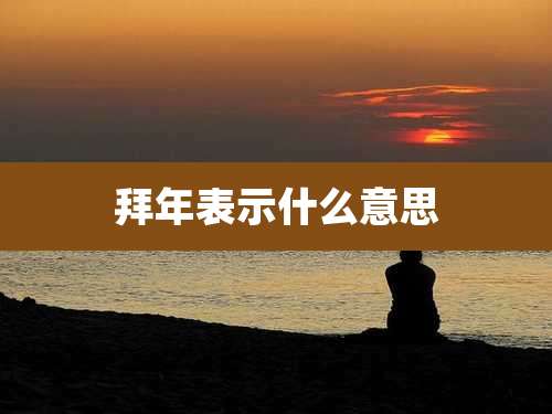 拜年表示什么意思