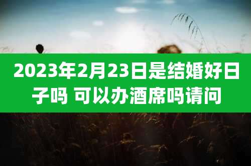 2023年2月23日是结婚好日子吗 可以办酒席吗请问