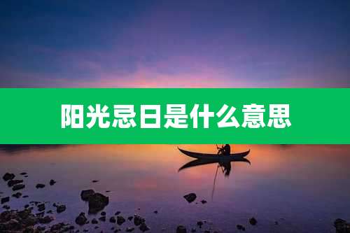 阳光忌日是什么意思