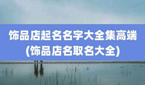 饰品店起名名字大全集高端(饰品店名取名大全)
