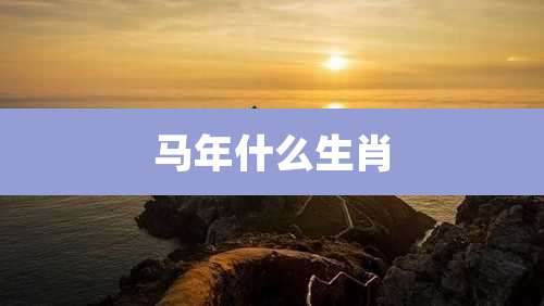 马年什么生肖