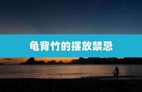 龟背竹的摆放禁忌