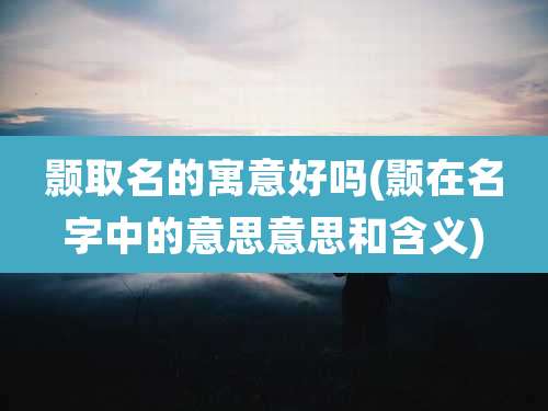 颢取名的寓意好吗(颢在名字中的意思意思和含义)