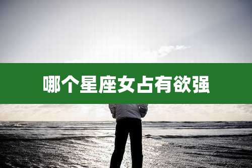 哪个星座女占有欲强