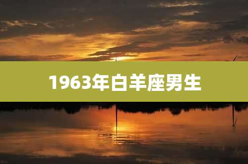 1963年白羊座男生
