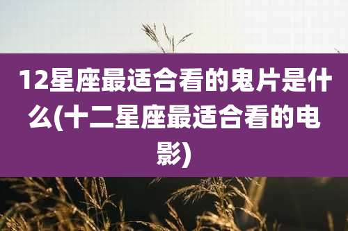12星座最适合看的鬼片是什么(十二星座最适合看的电影)