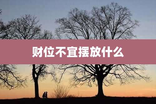 财位不宜摆放什么