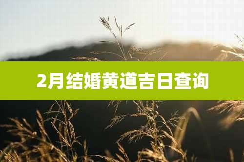 2月结婚黄道吉日查询