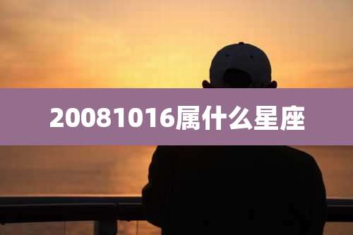 20081016属什么星座