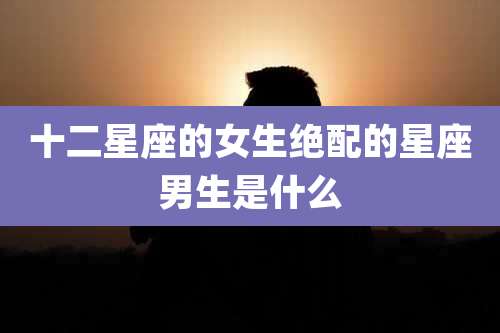 十二星座的女生绝配的星座男生是什么