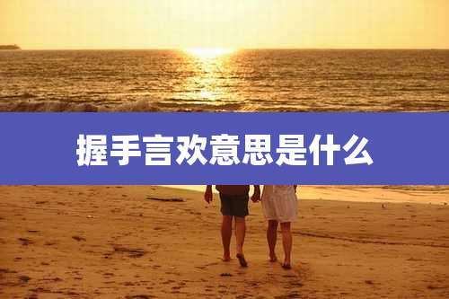 握手言欢意思是什么