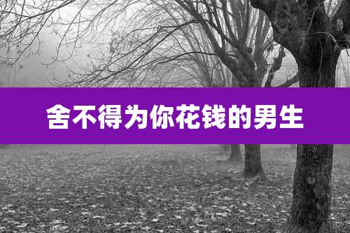 舍不得为你花钱的男生