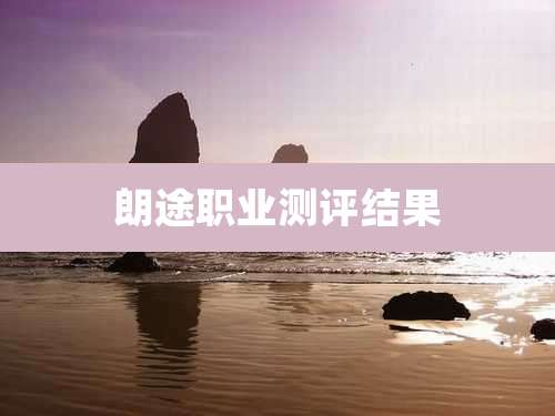 朗途职业测评结果
