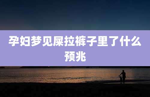 孕妇梦见屎拉裤子里了什么预兆