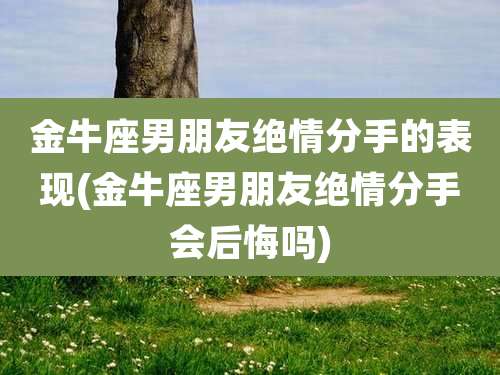 金牛座男朋友绝情分手的表现(金牛座男朋友绝情分手会后悔吗)