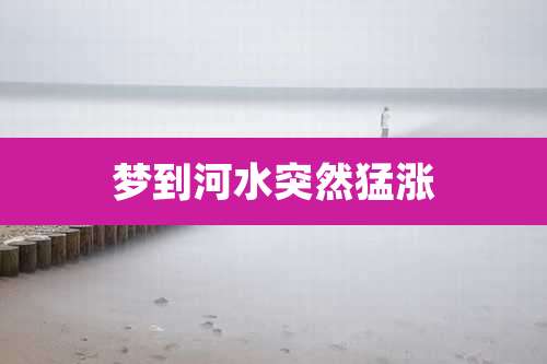梦到河水突然猛涨