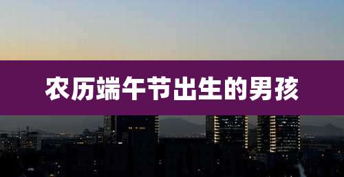 农历端午节出生的男孩