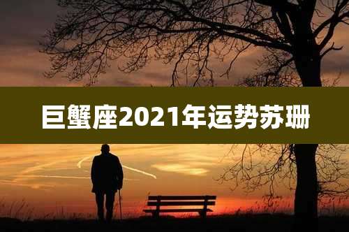 巨蟹座2021年运势苏珊