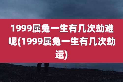1999属兔一生有几次劫难呢(1999属兔一生有几次劫运)