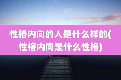 性格内向的人是什么样的(性格内向是什么性格)