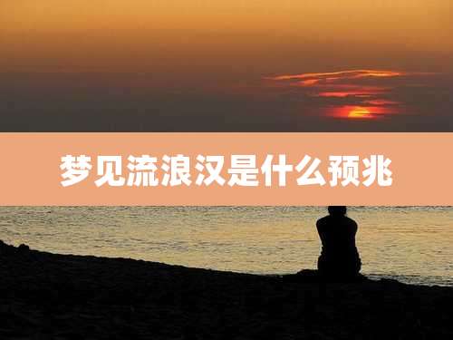 梦见流浪汉是什么预兆