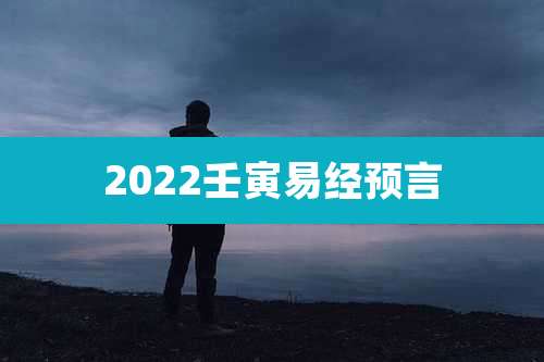 2022壬寅易经预言