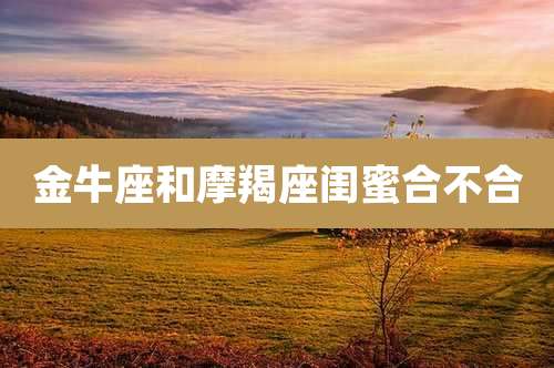 金牛座和摩羯座闺蜜合不合