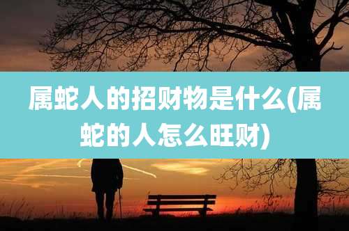 属蛇人的招财物是什么(属蛇的人怎么旺财)