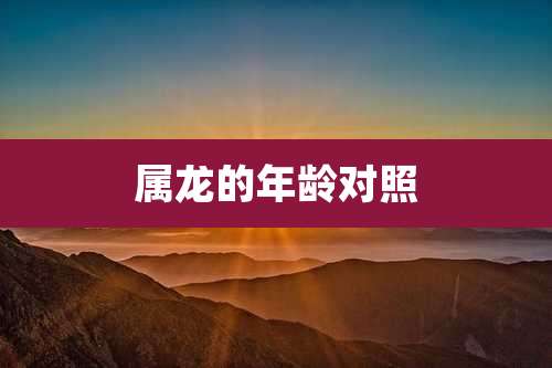 属龙的年龄对照