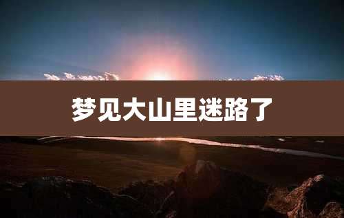 梦见大山里迷路了