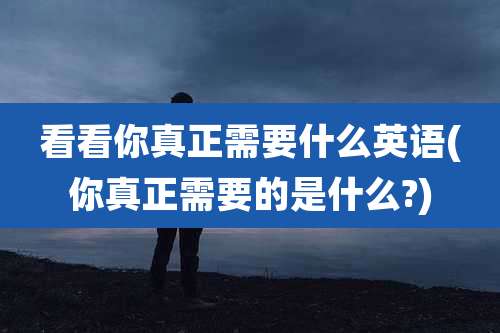 看看你真正需要什么英语(你真正需要的是什么?)