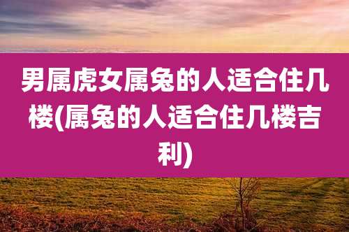 男属虎女属兔的人适合住几楼(属兔的人适合住几楼吉利)