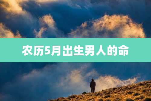 农历5月出生男人的命