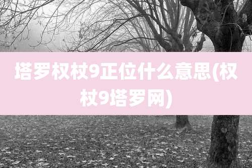 塔罗权杖9正位什么意思(权杖9塔罗网)