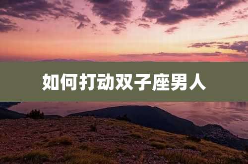 如何打动双子座男人