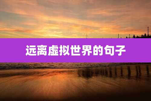 远离虚拟世界的句子