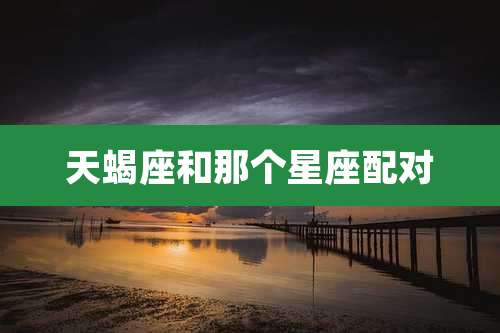 天蝎座和那个星座配对