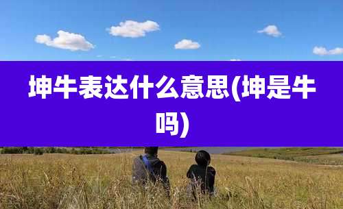 坤牛表达什么意思(坤是牛吗)