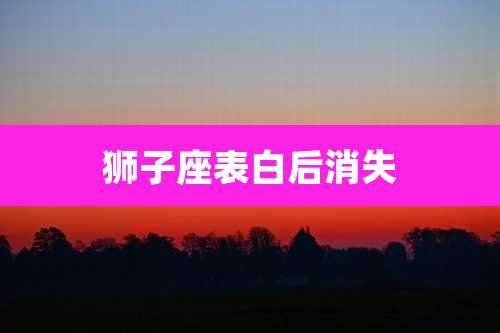 狮子座表白后消失