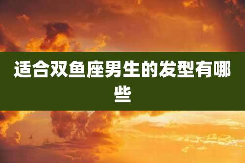 适合双鱼座男生的发型有哪些