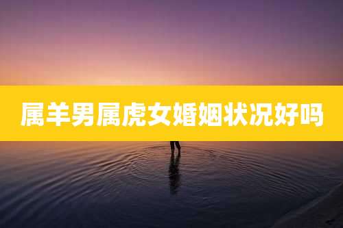 属羊男属虎女婚姻状况好吗