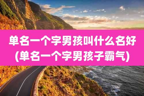 单名一个字男孩叫什么名好(单名一个字男孩子霸气)