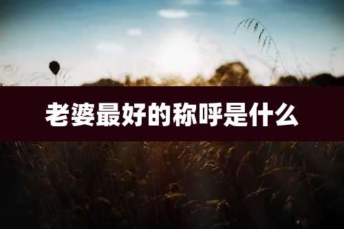 老婆最好的称呼是什么