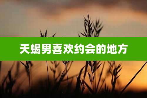 天蝎男喜欢约会的地方