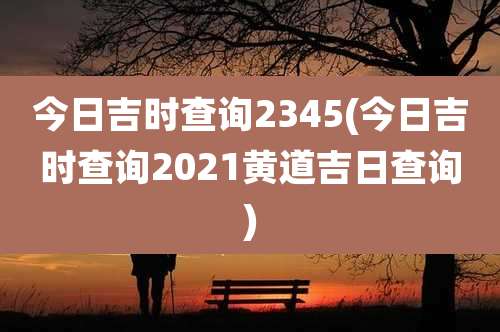 今日吉时查询2345(今日吉时查询2021黄道吉日查询)