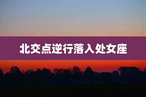 北交点逆行落入处女座